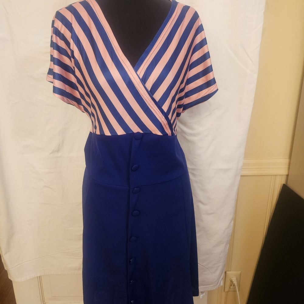 SHEIN Striped Wrap Dress – Size XL | Bold & Beautiful